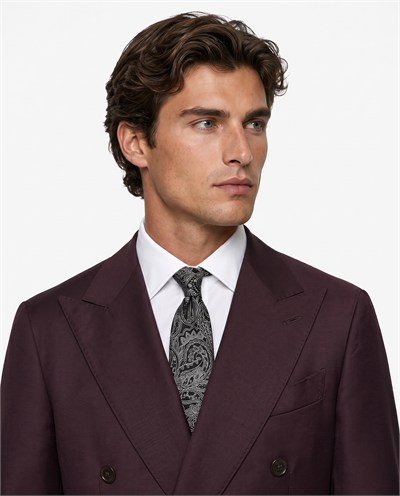 Florentino  Double-Breasted Suit Burgundy