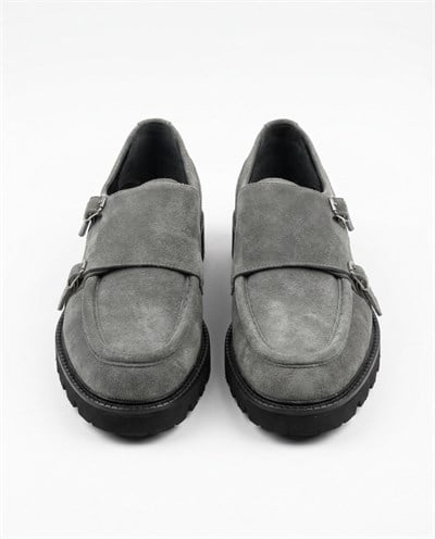 Loafer Ayakkabı Gri Süet