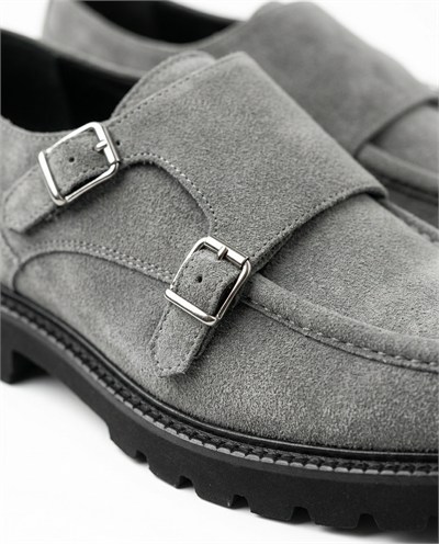Loafers Gray Suede