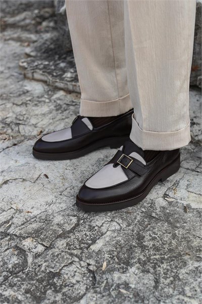 Loafer Ayakkabı Kahve-Bej Floter