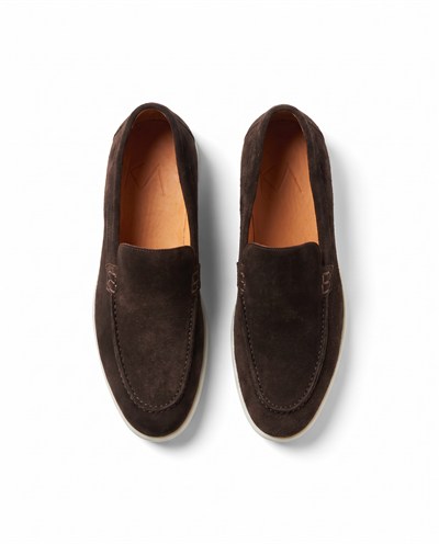 Monk Loafer Shoes Brown Suede