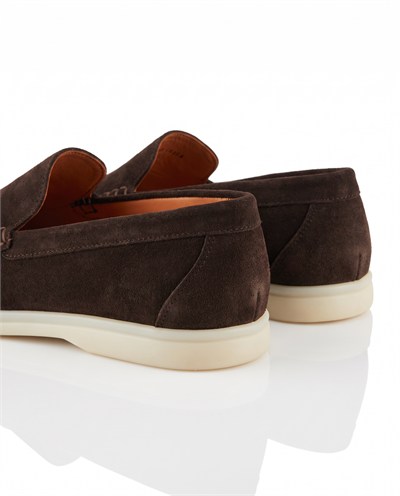 Monk Loafer Shoes Brown Suede