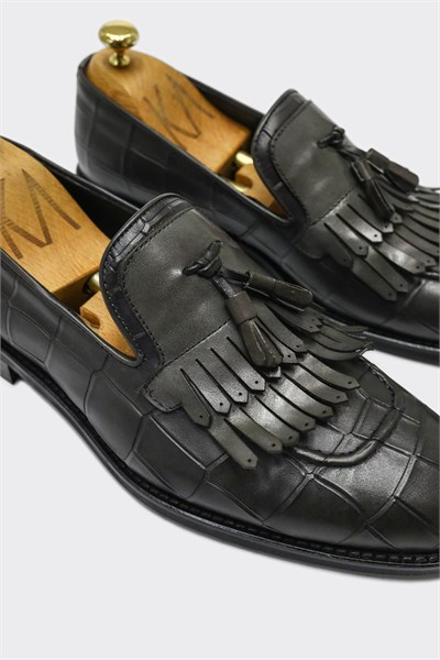 Shoes Gray Large Croko Santo