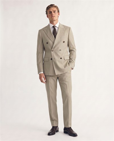 Chalire Double-Breasted Suit Bej