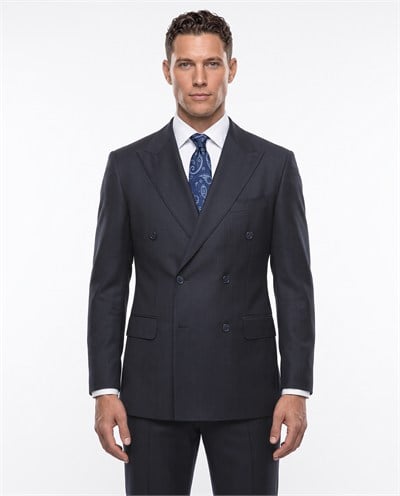 Fabello Double-Breasted Suit Smoked