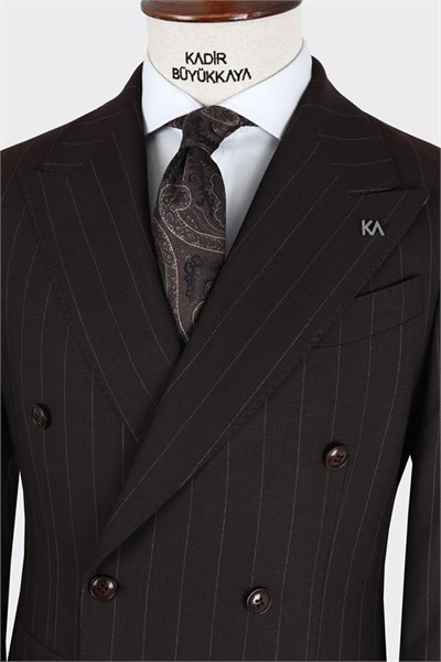 Double-Breasted Suit Brown