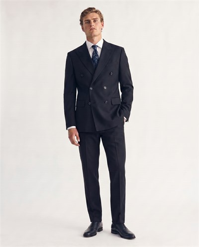 Chalire Double-Breasted Suit Navy