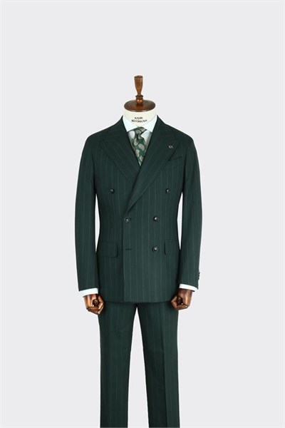 Double-Breasted Suit Green