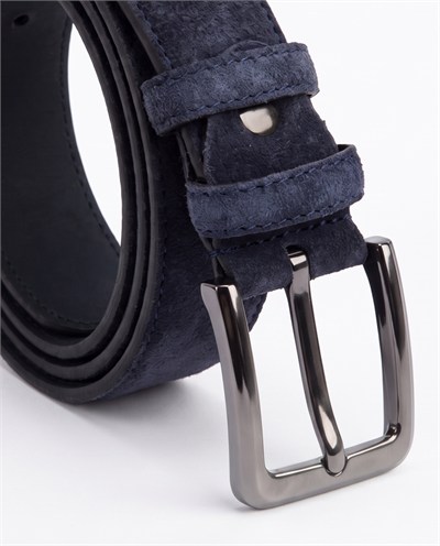 Belt Navy Suede