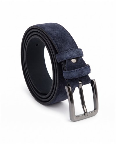 Belt Navy Suede