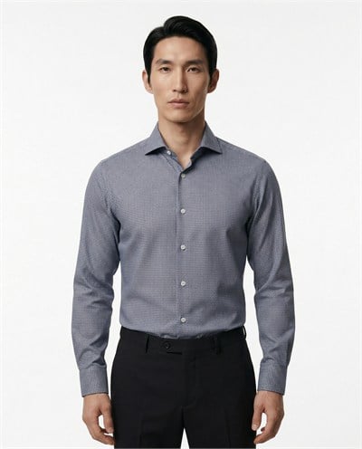 Lecce Italian-Collar Shirt Navy