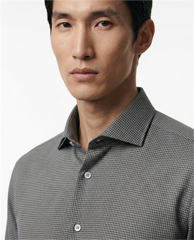 Lecce Italian-Collar Shirt Black