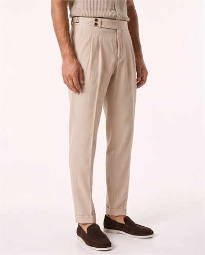 Lussor Double-Pile Pants Bej