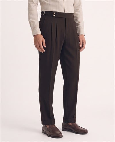 Lussor Double-Pile Pants Brown