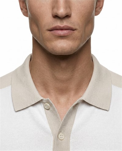 Maison Polo Triko T-Shirt Beyaz