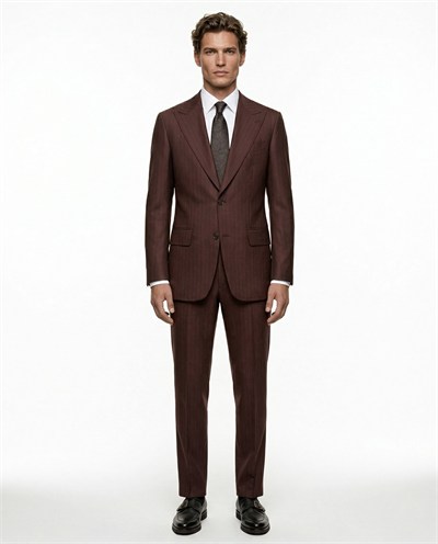 Mens Suit Burgundy