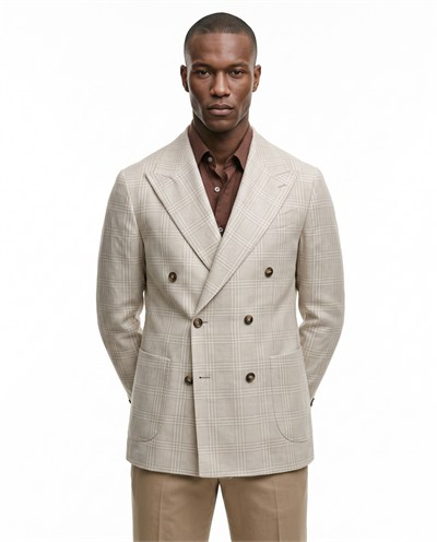 Mavro Double-Breasted Jacket Bej