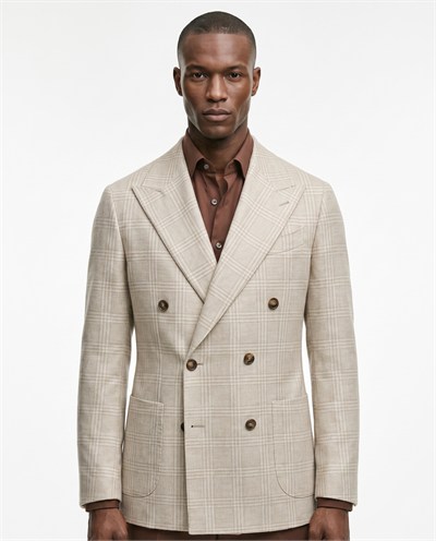 Mavro Double-Breasted Jacket Bej