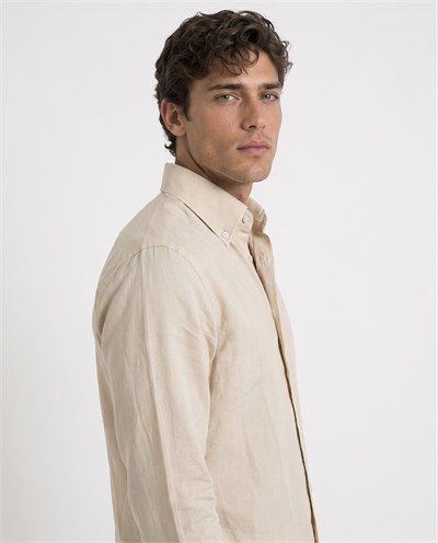 Nicol Button-Down Shirt Bej