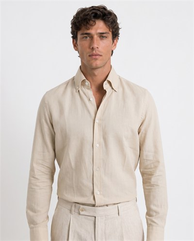 Nicol Button-Down Shirt Bej