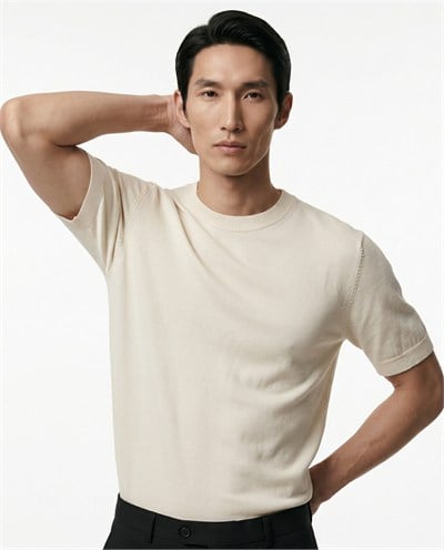 Noble Line Triko T-Shirt Bej