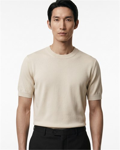Noble Line Triko T-Shirt Bej