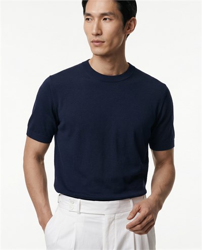 Noble Line Triko T-Shirt Lacivert