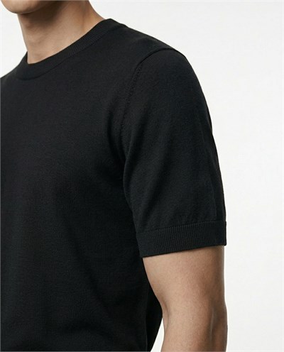Noble Line Triko T-Shirt Siyah