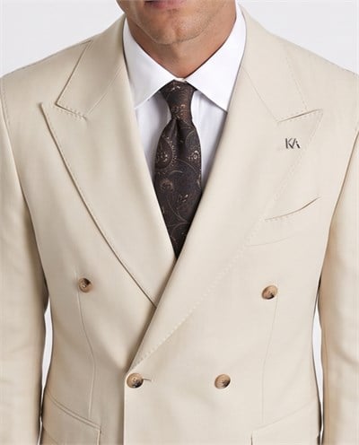 Orleans Double-Breasted Suit Bej