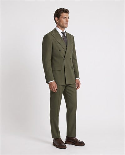 Orleans Double-Breasted Suit Khaki