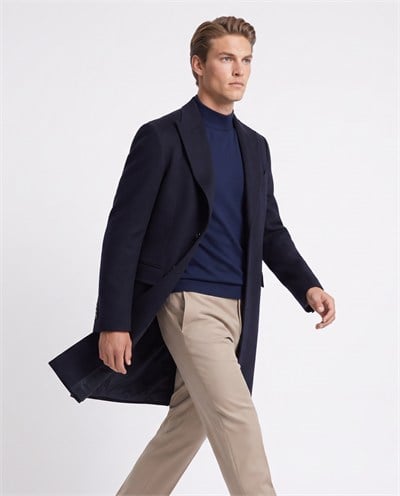 Double Breasted Coat Navy