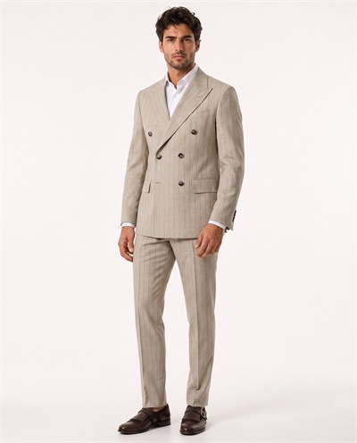 Paganini Double-Breasted Suit Bej