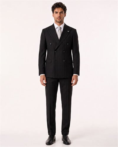 Paganini Double-Breasted Suit Black
