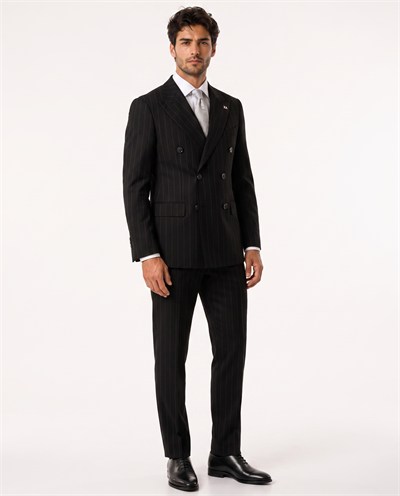 Paganini Double-Breasted Suit Black