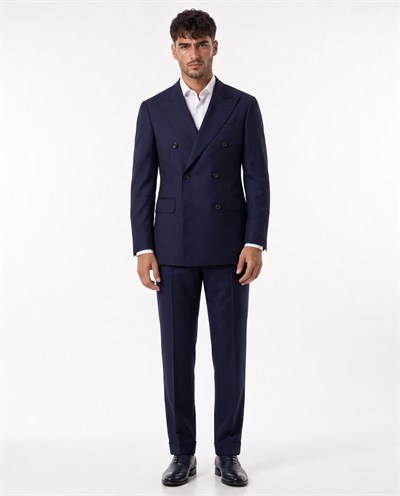 Paris  Double-Breasted Suit Navy