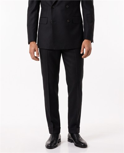 Paris  Double-Breasted Suit Black