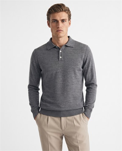 Full Fisherman Sweater Grey/Mel.