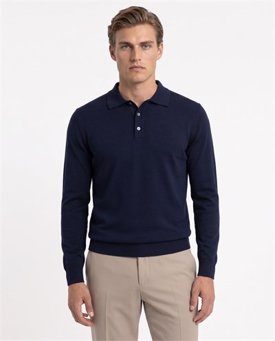 Pearl Polo Yaka Triko Lacivert