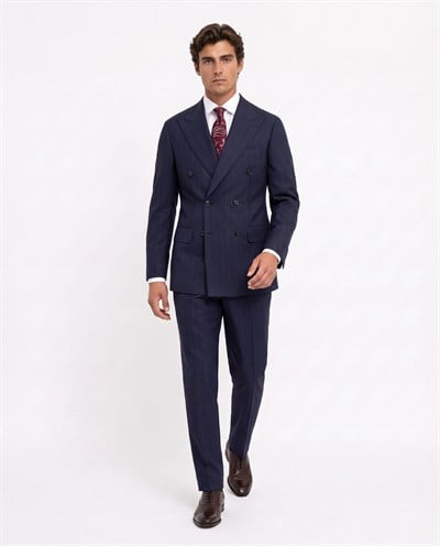 Rada Double-Breasted Suit Navy