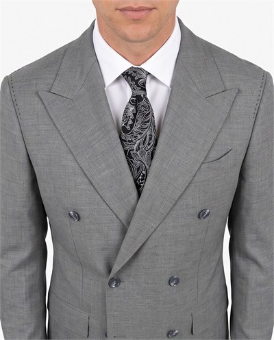 Rhoda Double-Breasted Suit Grey