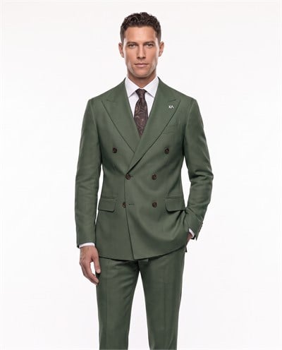 Rhoda Double-Breasted Suit Khaki