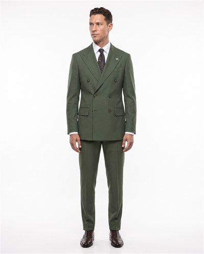 Rhoda Double-Breasted Suit Khaki