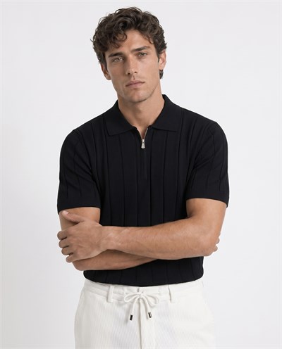Riva Polo Triko T-Shirt Siyah