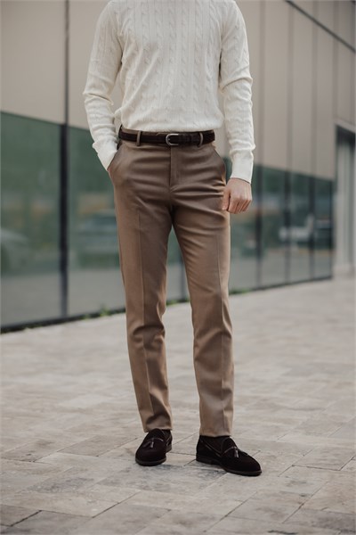 Rome Slim-Fit Pants Mink