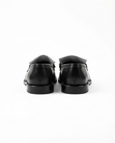 Loafer Ayakkabı Siyah-Beyaz Santo