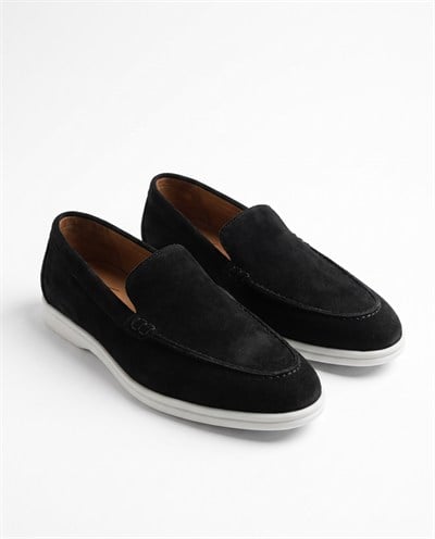 Monk Loafer Shoes Black  Süet