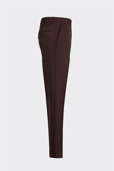 Slim Fit Pantolon Kahverengi