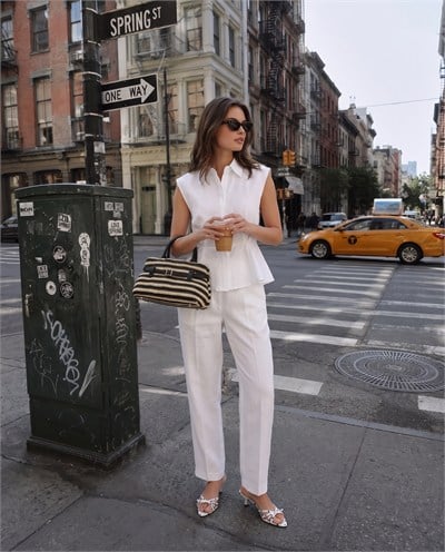 Soleil Pants White