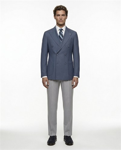 Thane Double-Breasted Jacket Navy
