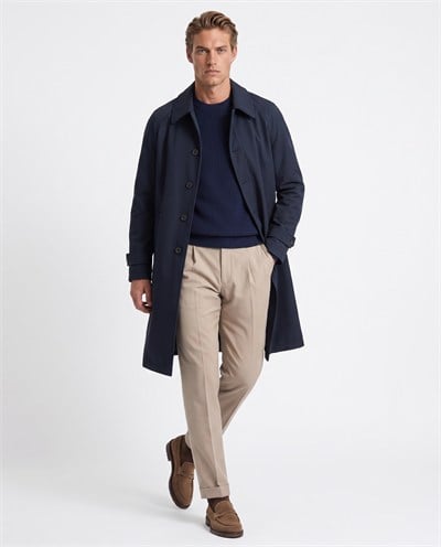 Fronze Trench Coat Lacivert